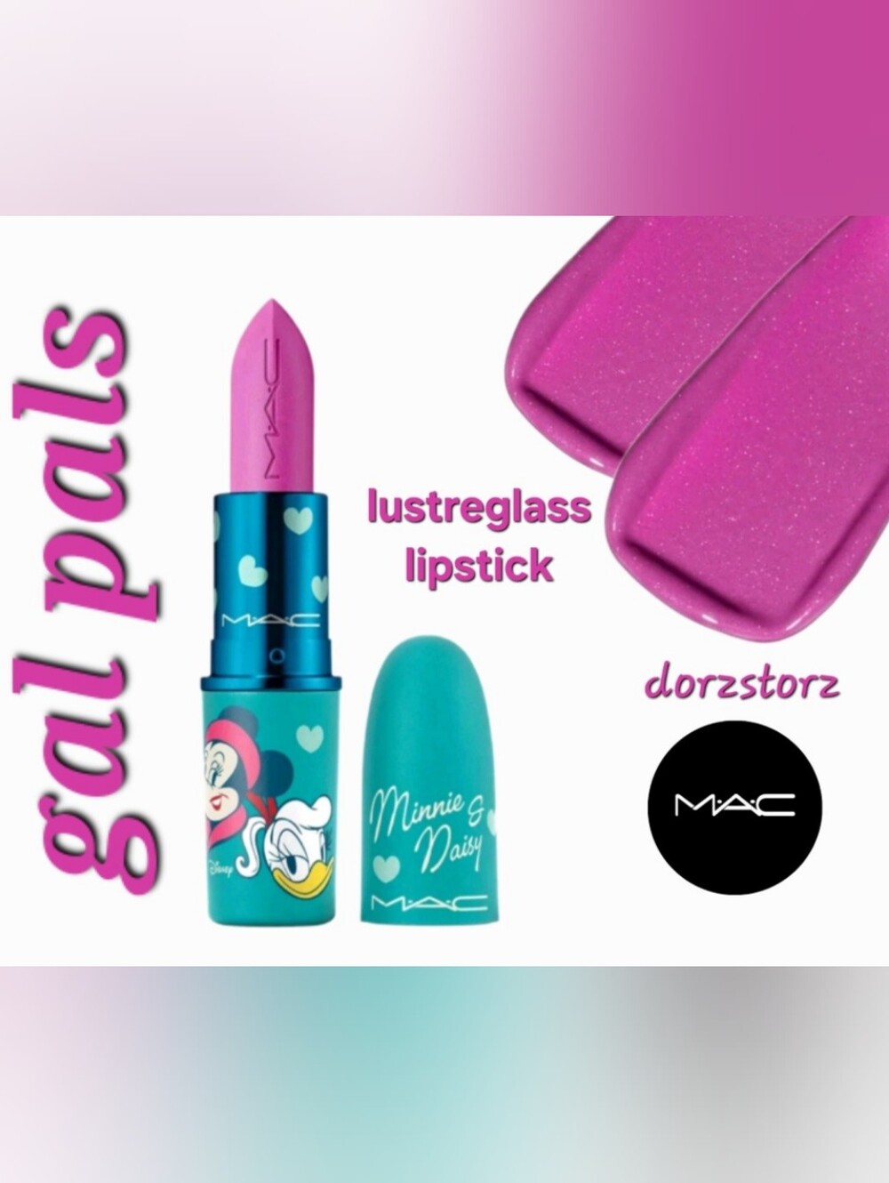 MAC Lustreglass Sheer-Shine Lipstick • GAL PALS • .10 oz • Limited Edition • NIB